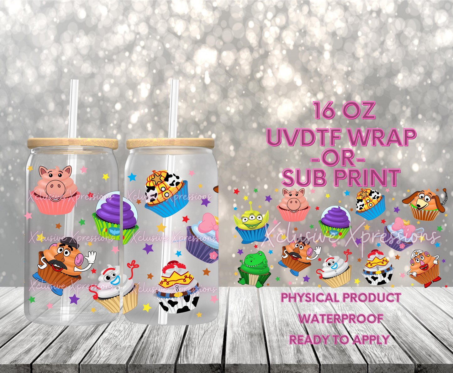 #628,  Toy Cupcakes, 16 oz UVDTF P2O