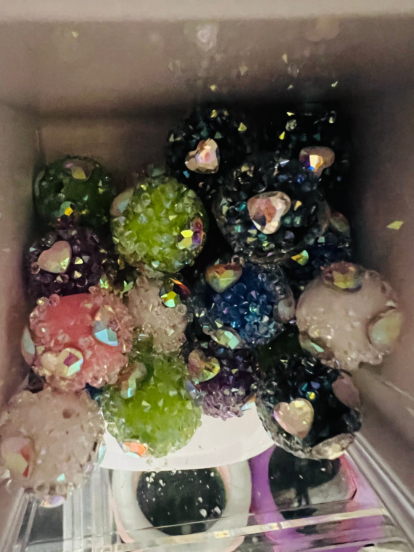 Heart Diamond, 16 mm Acrylic Beads