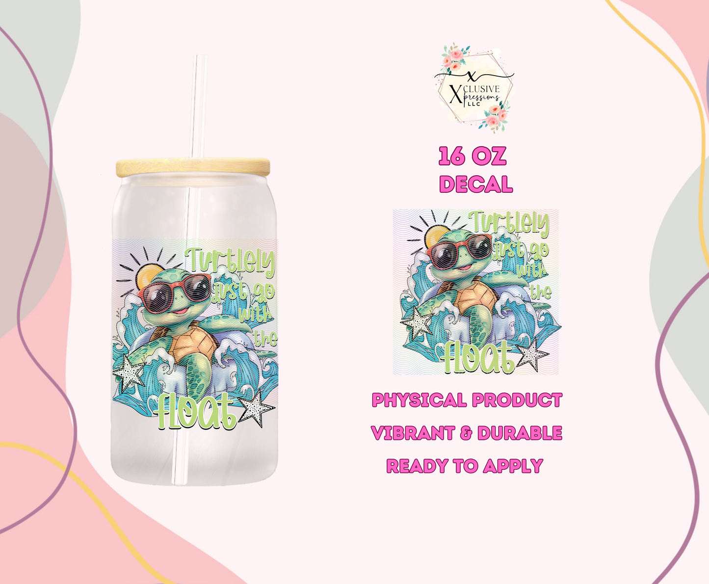 #1109 Summer Turtle, P2O Decal