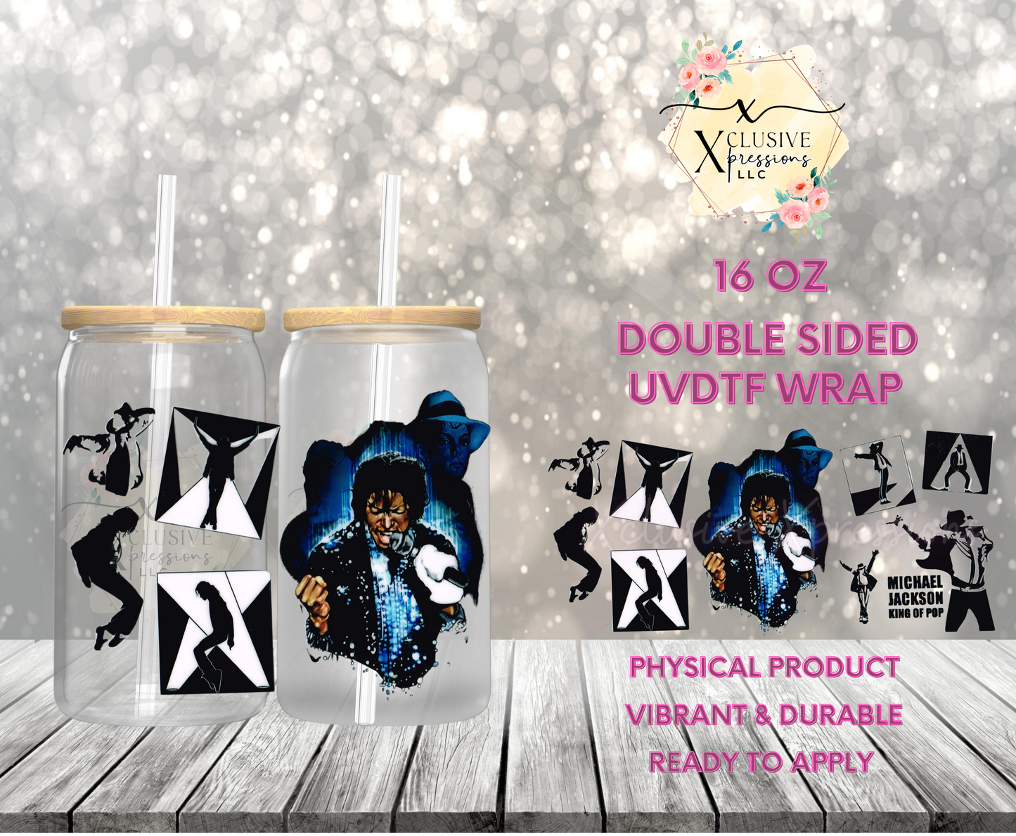 #882 Mic Jackson, Double-Sided 16 oz UVDTF