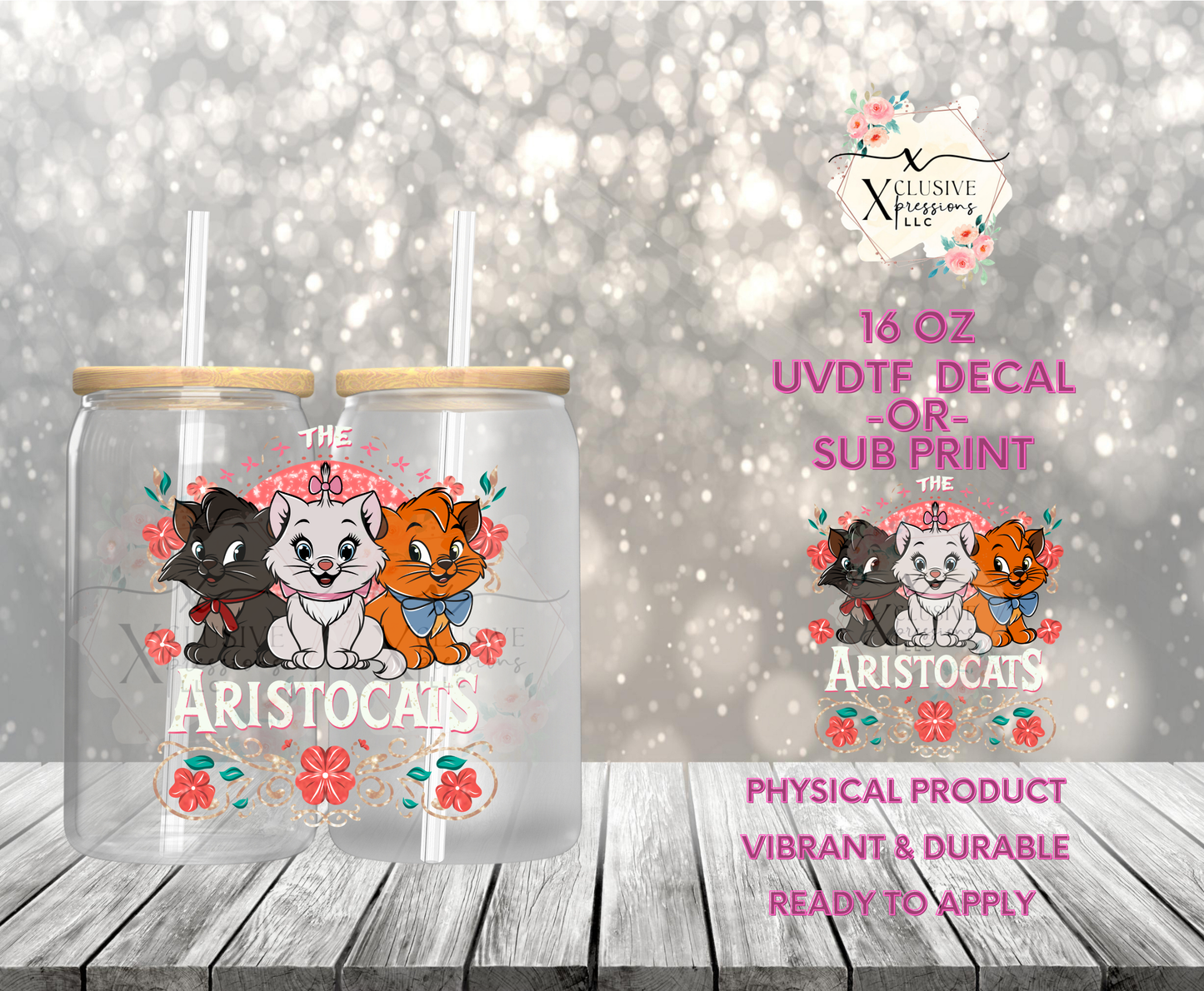 #934 Aristo Cats, UVDTF Decal P2O