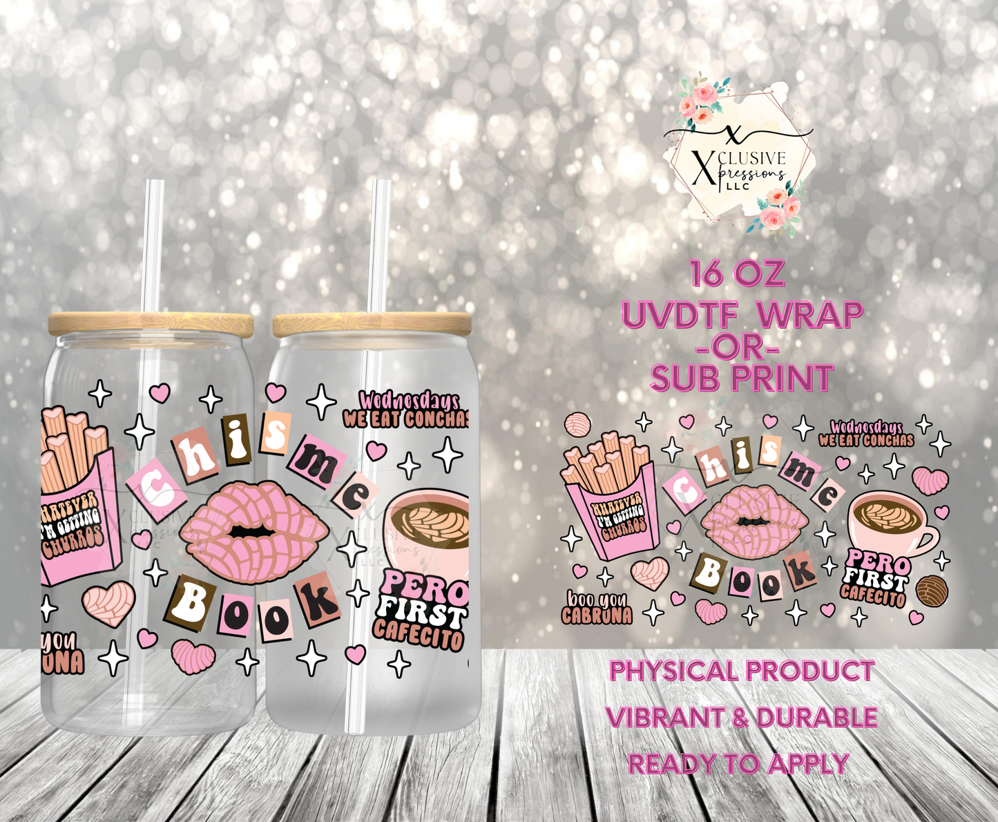 #962 Chisme Book, 16 oz UVDTF P2O