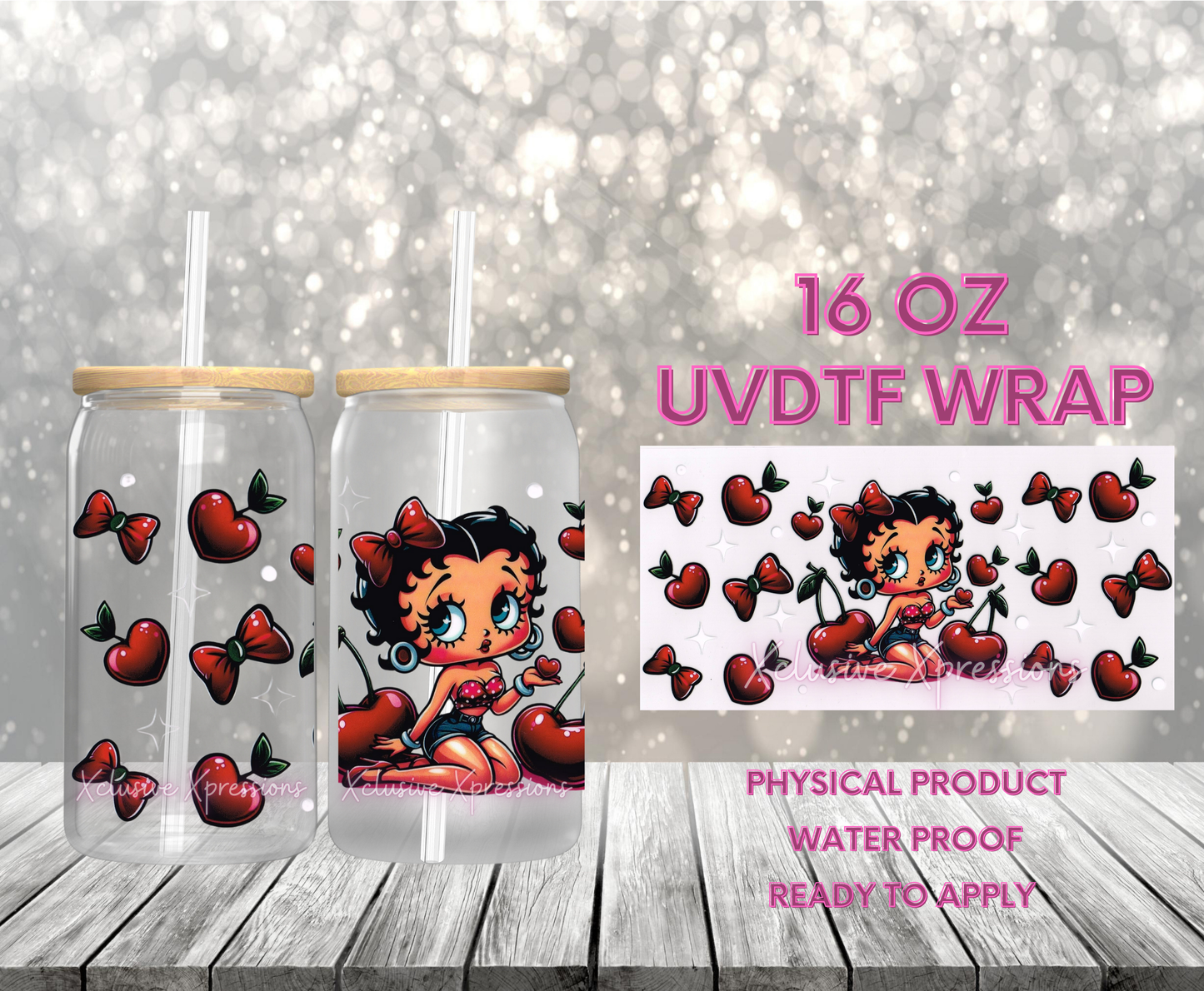 #1004 Betty Cherries, 16 oz UVDTF