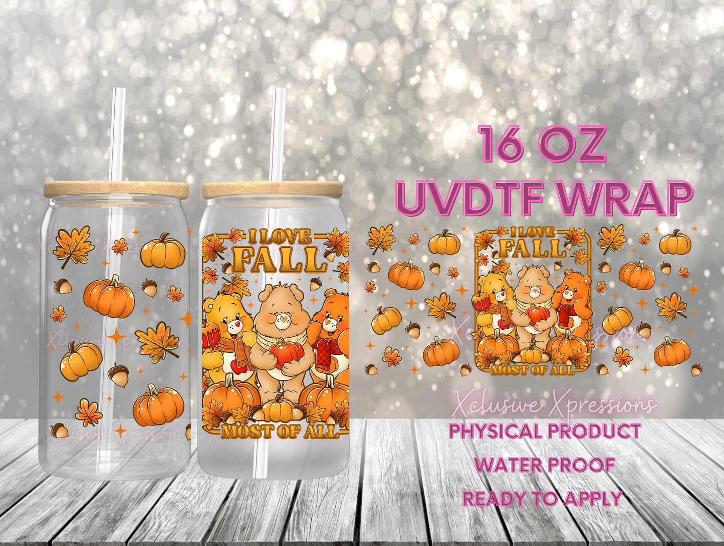 #573 Care Bear Fall, 16 oz UVDTF P2O