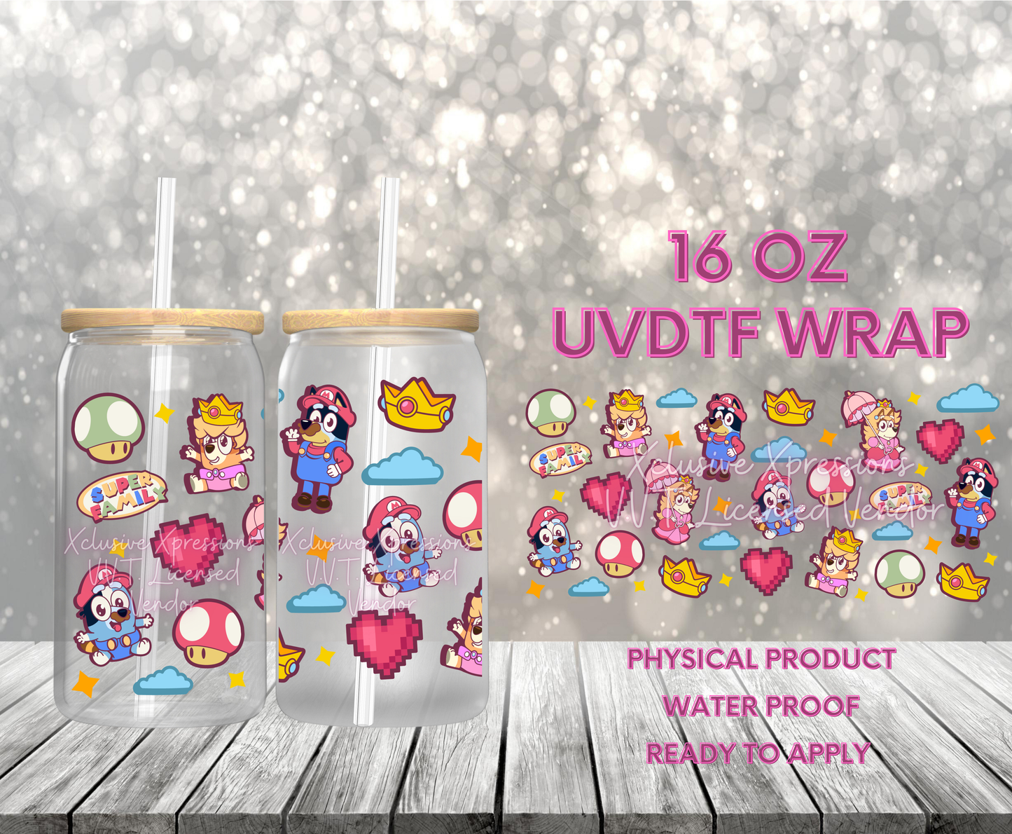 #613 Plumber Blue Dog, 16 oz UVDTF P2O