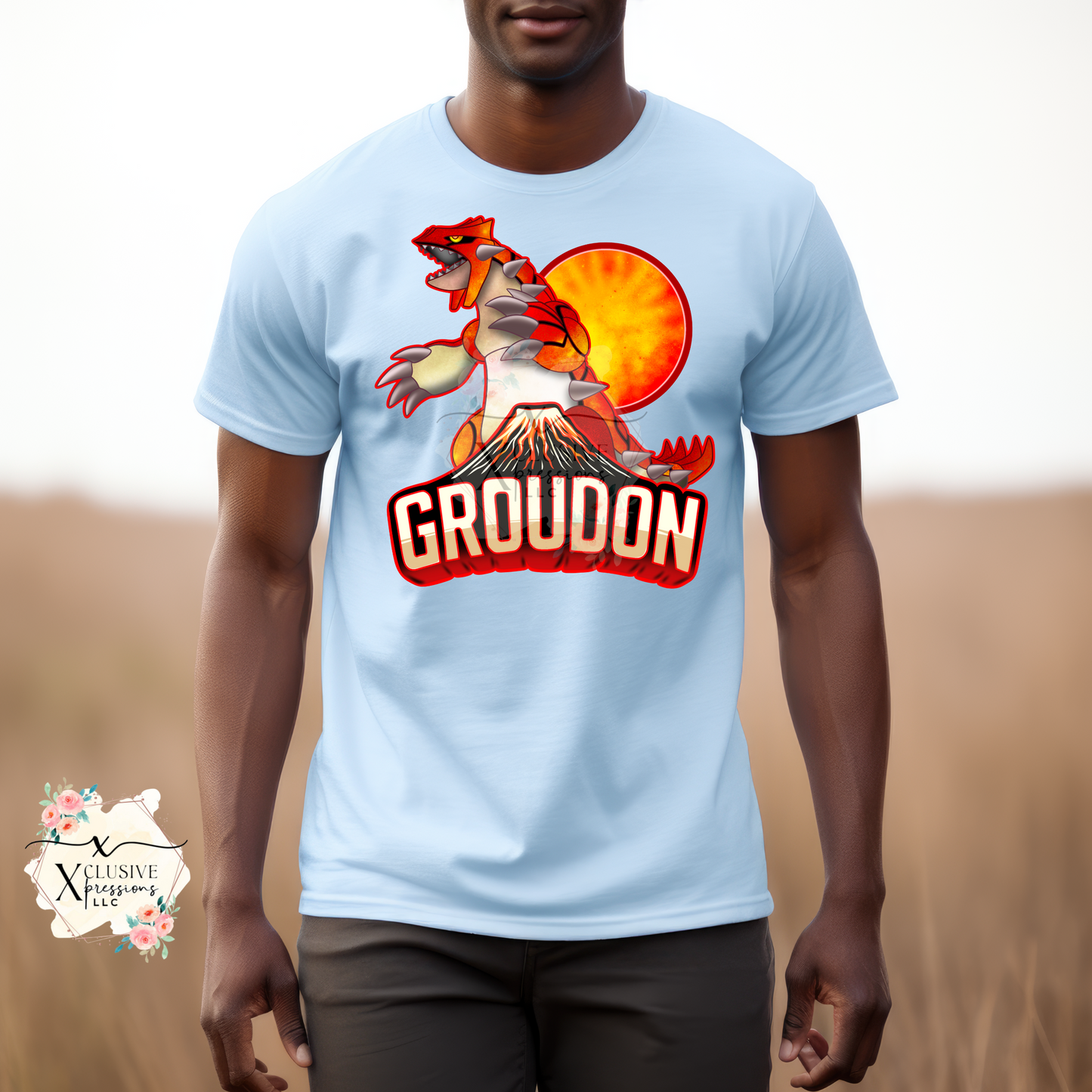 Poke Groudon, DTF & Sublimation Print P2O