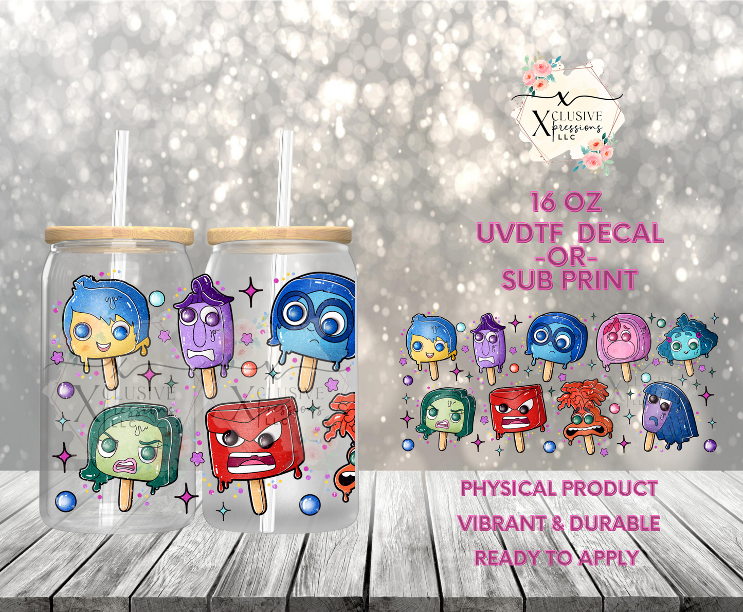 #870 Inside Popsicles, 16 oz UVDTF P2O