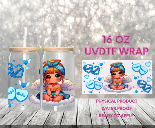 #558 Blue Angel Girl, 16 oz UVDTF