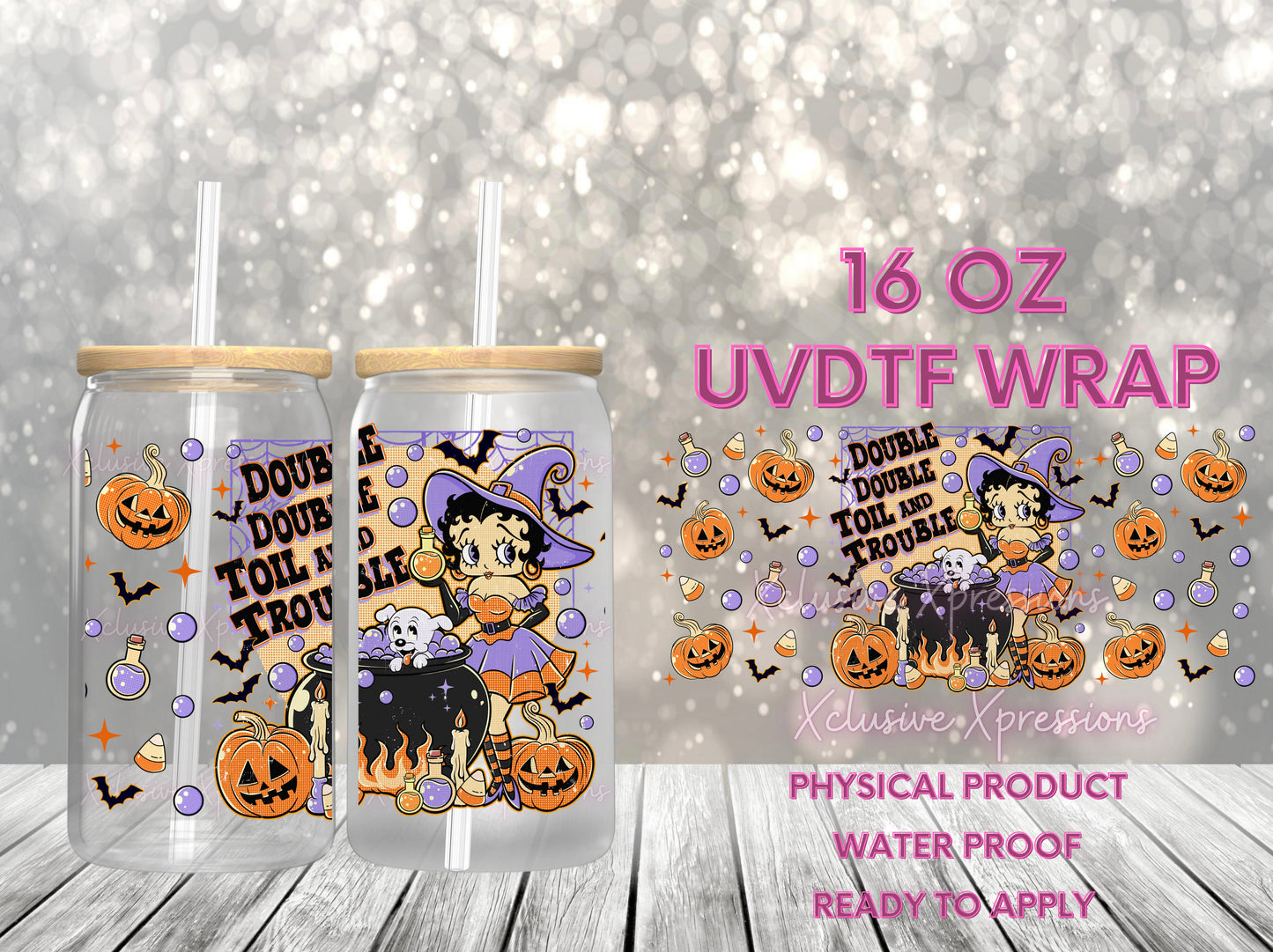 #571 Betty Halloween, 16 oz UVDTF P2O