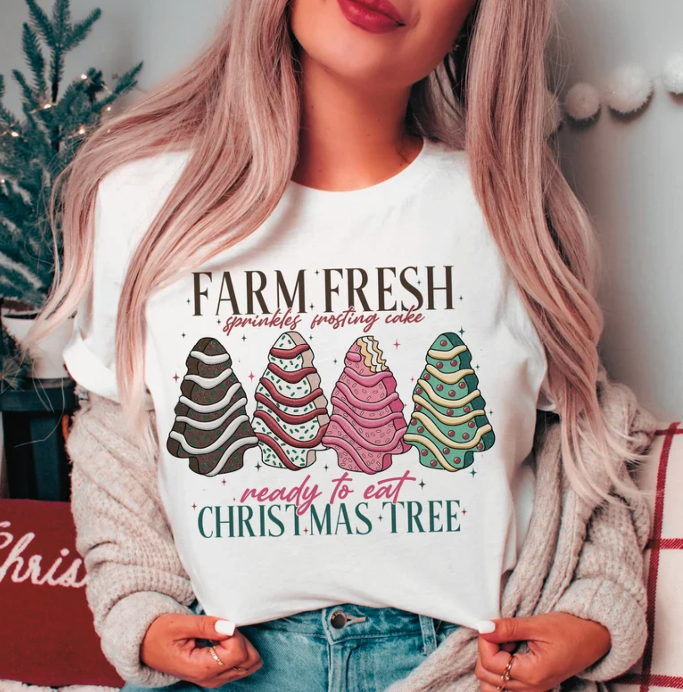Farm Fresh Christmas Treat, Glitter Screenprint