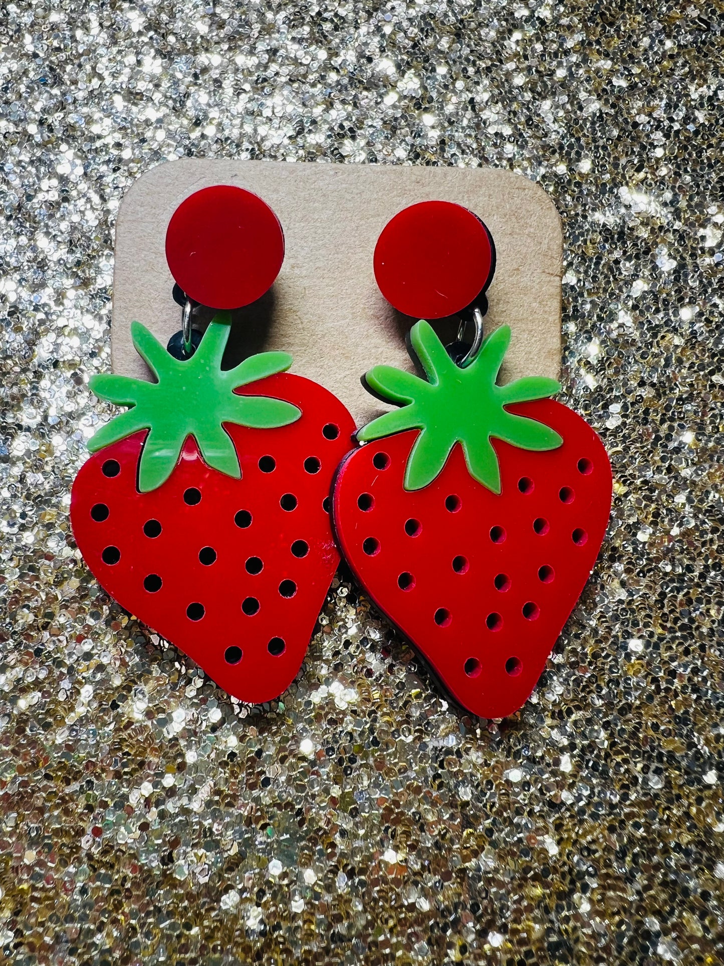 Strawberry Matte Earrings