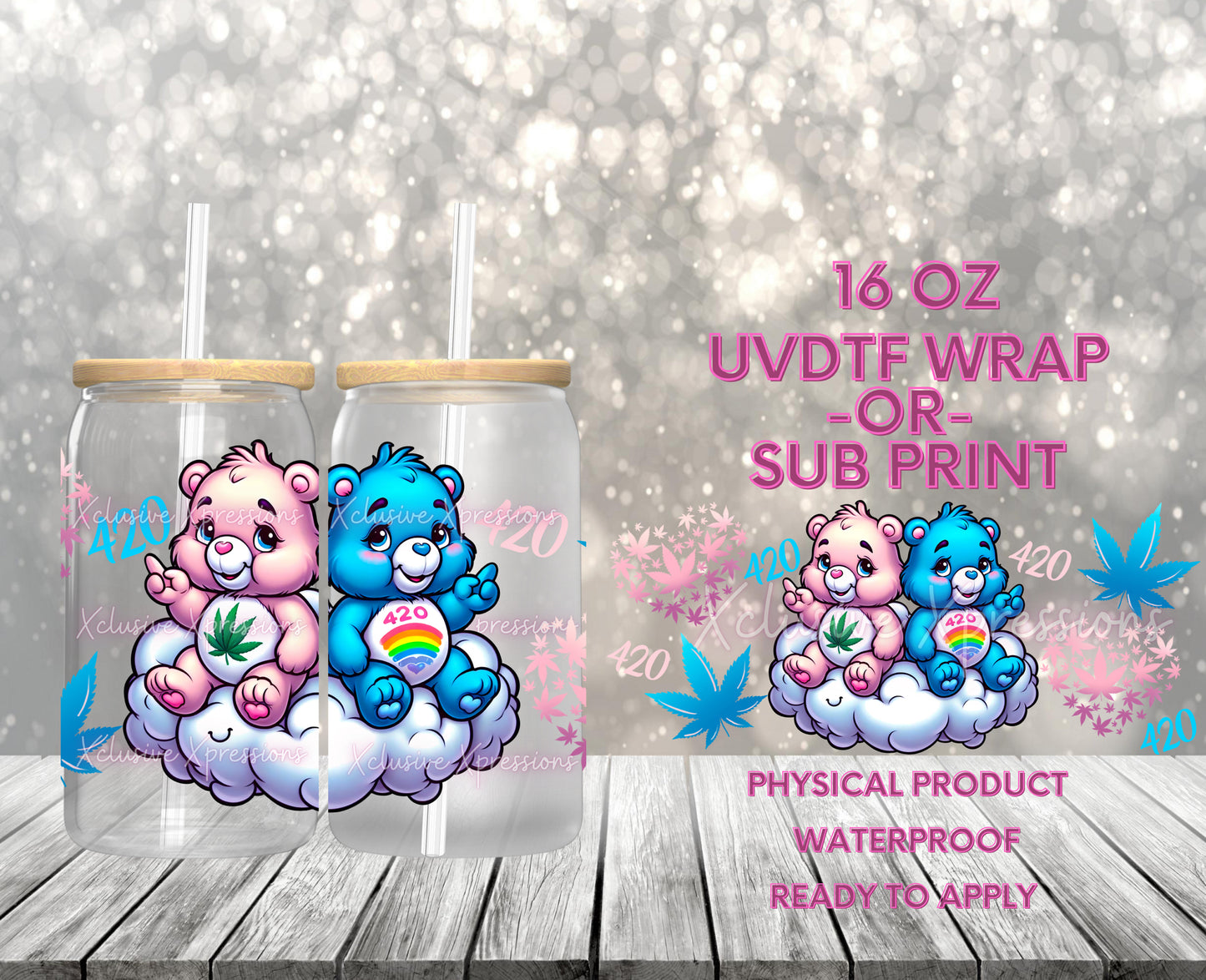 #652, Bears 420, 16 oz UVDTF P2O