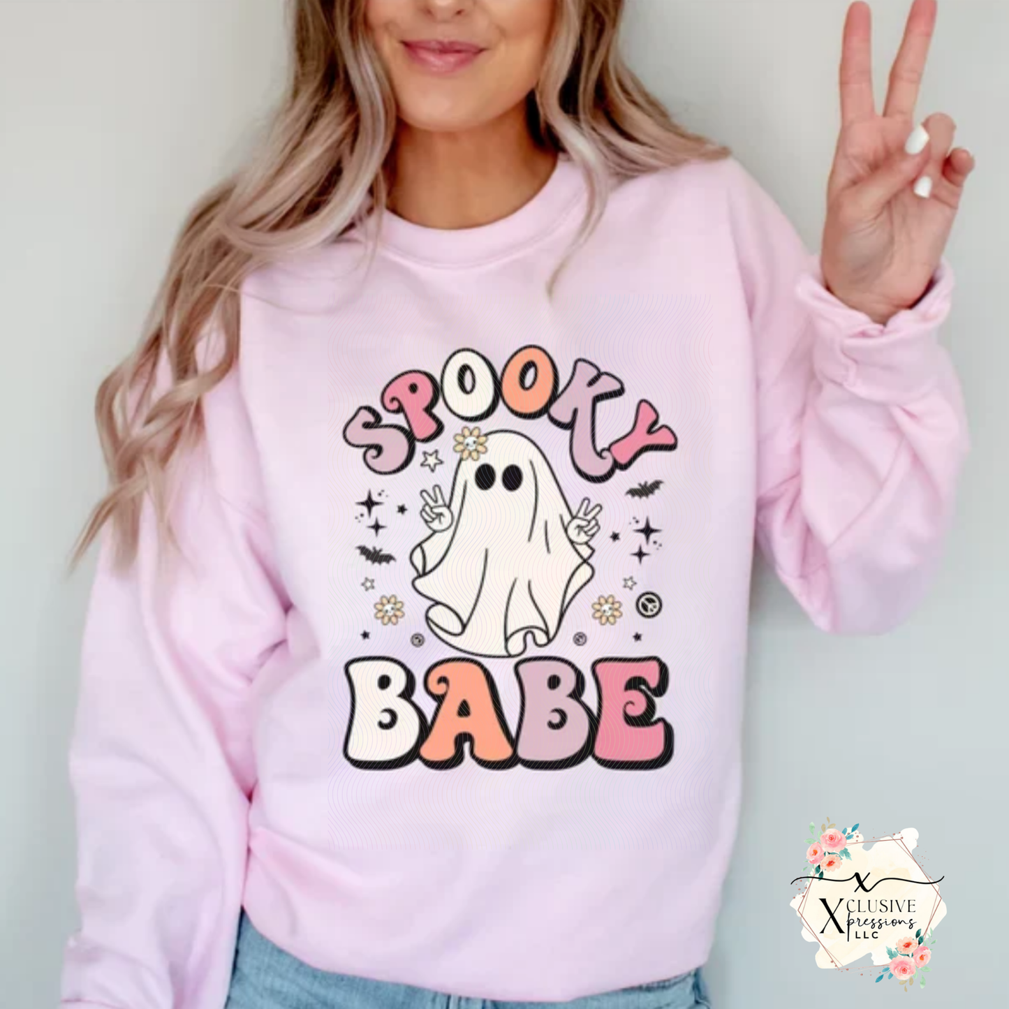 Spooky Babe, RTS Glitter DTF Screenprint