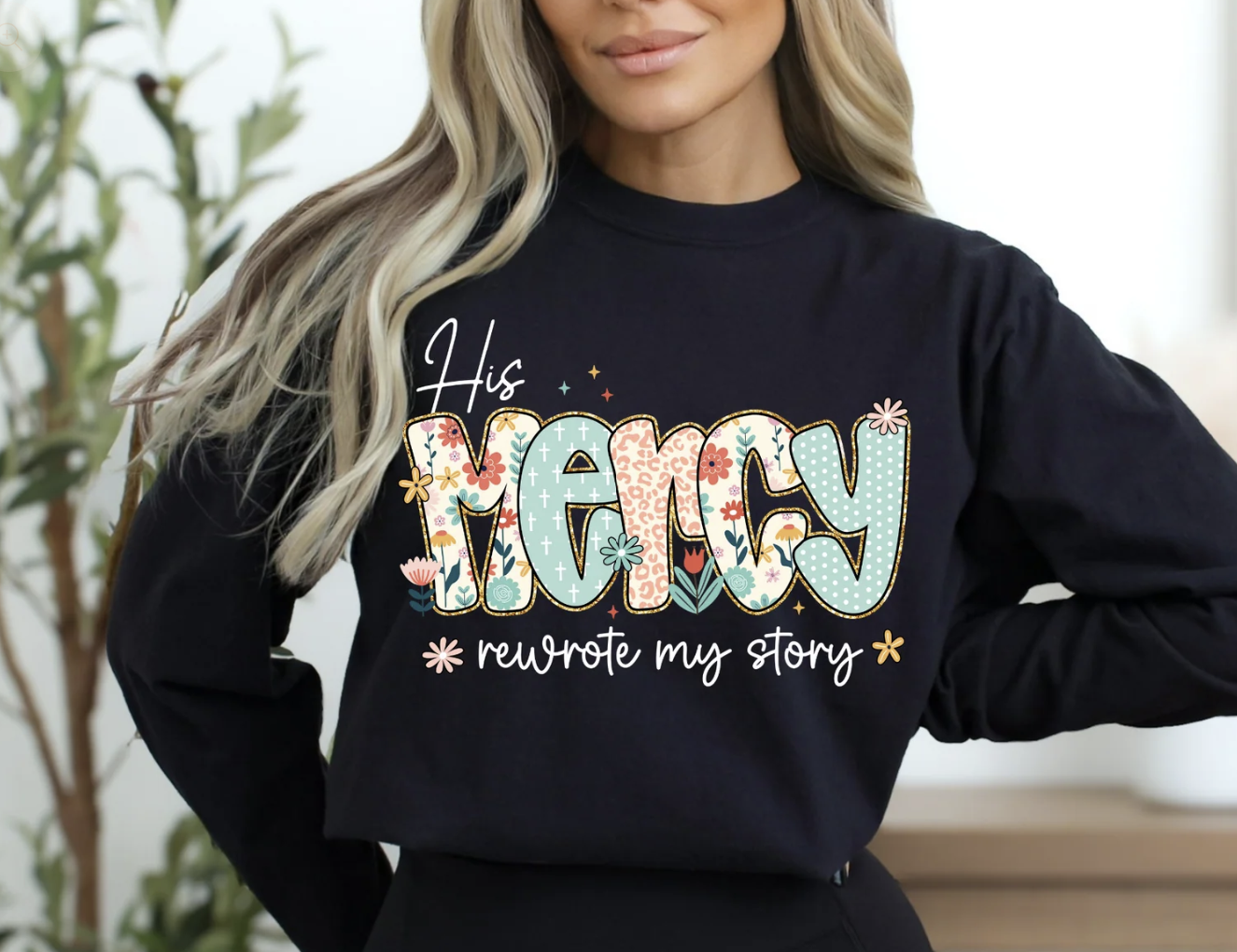 His Mercy, Glitter Screenprint