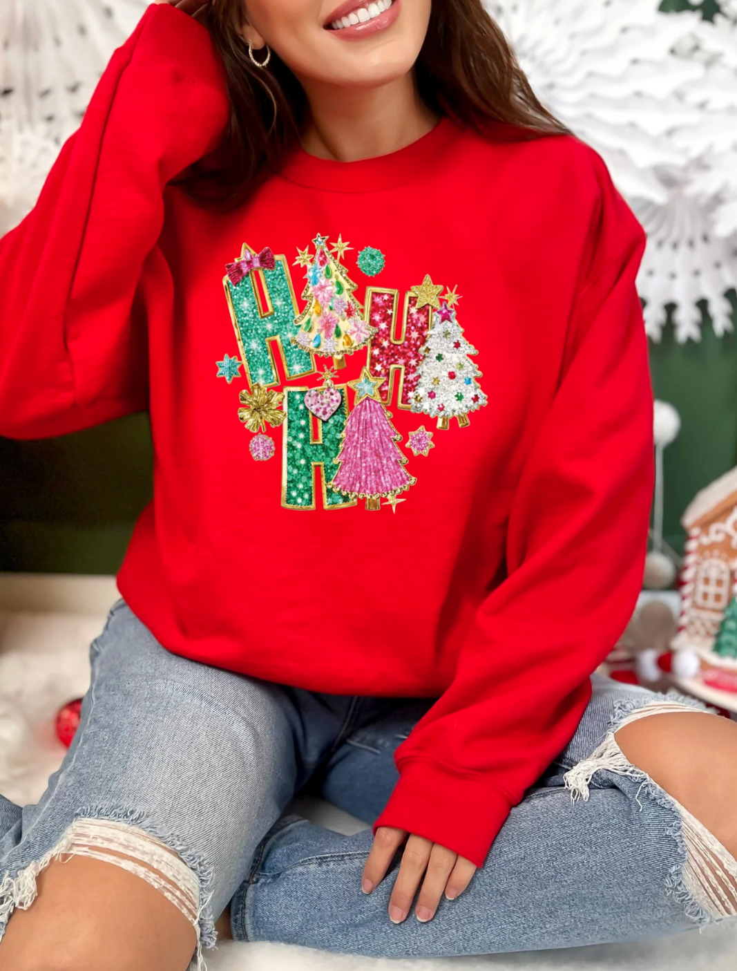 Ho Ho Ho, Glitter Screenprint