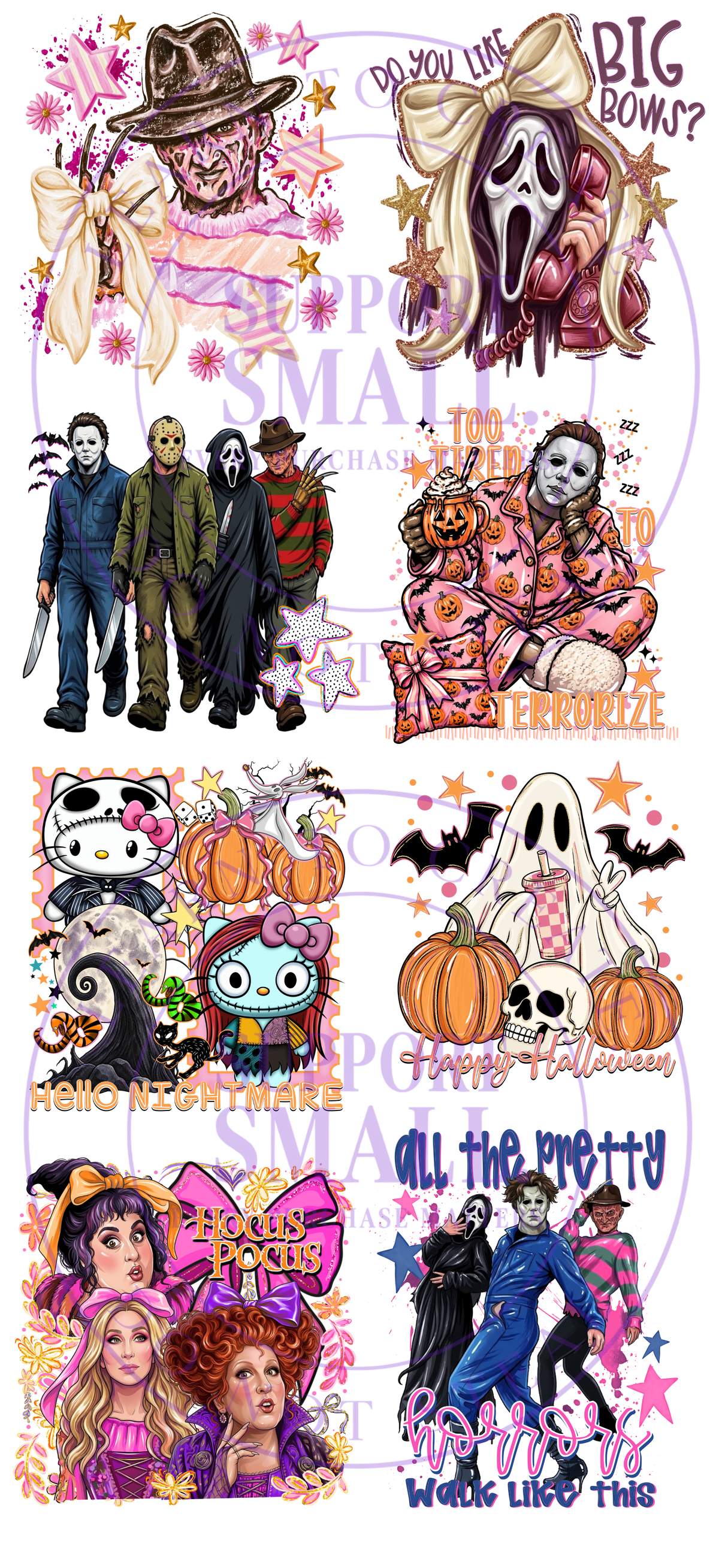Horror #1, DTF Gang Sheet 22"x48"