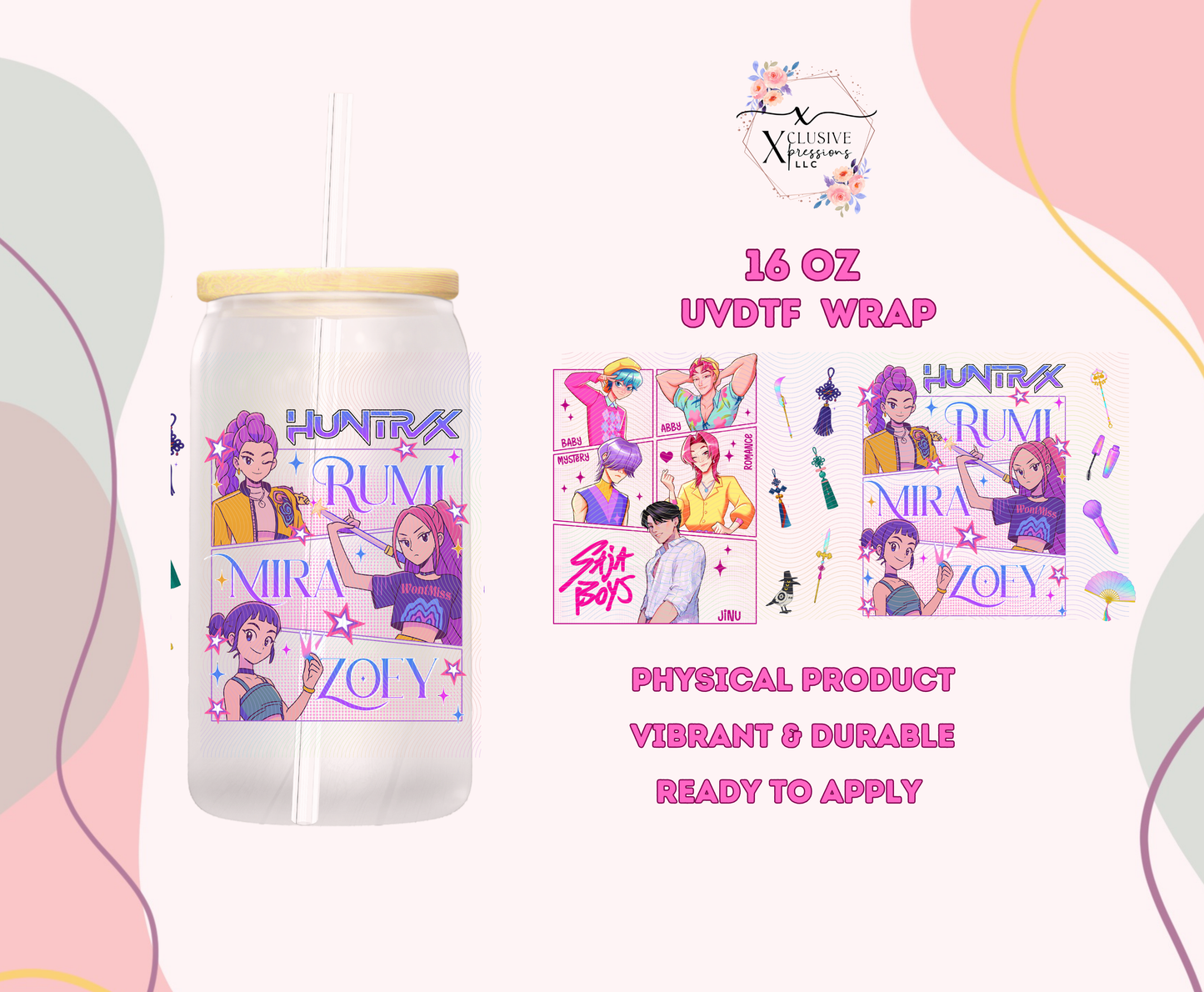 #1197 Hunters KPop Crew, 16 oz UVDTF P2O