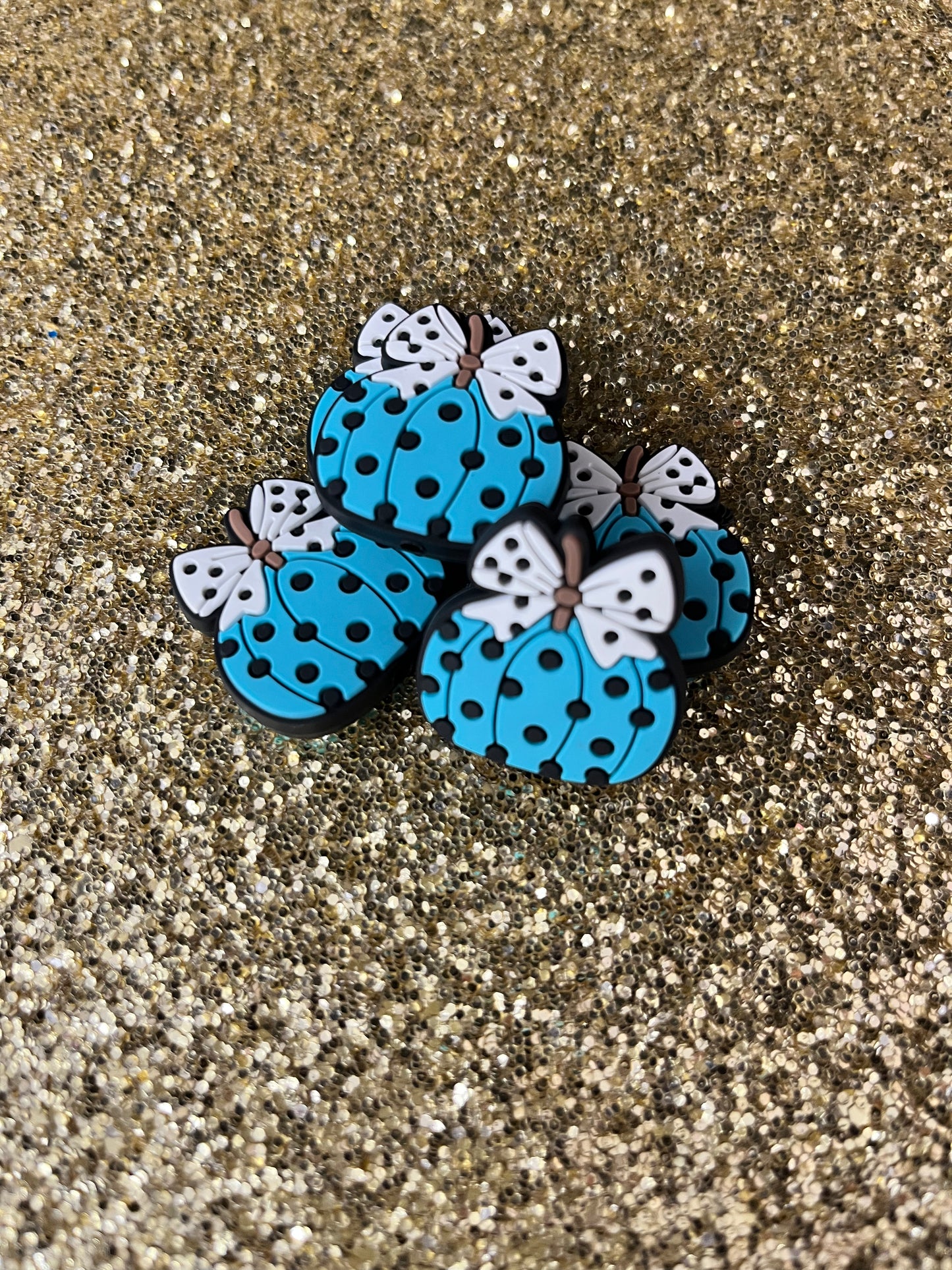 Pumpkin Polka Dots Silicone Focals