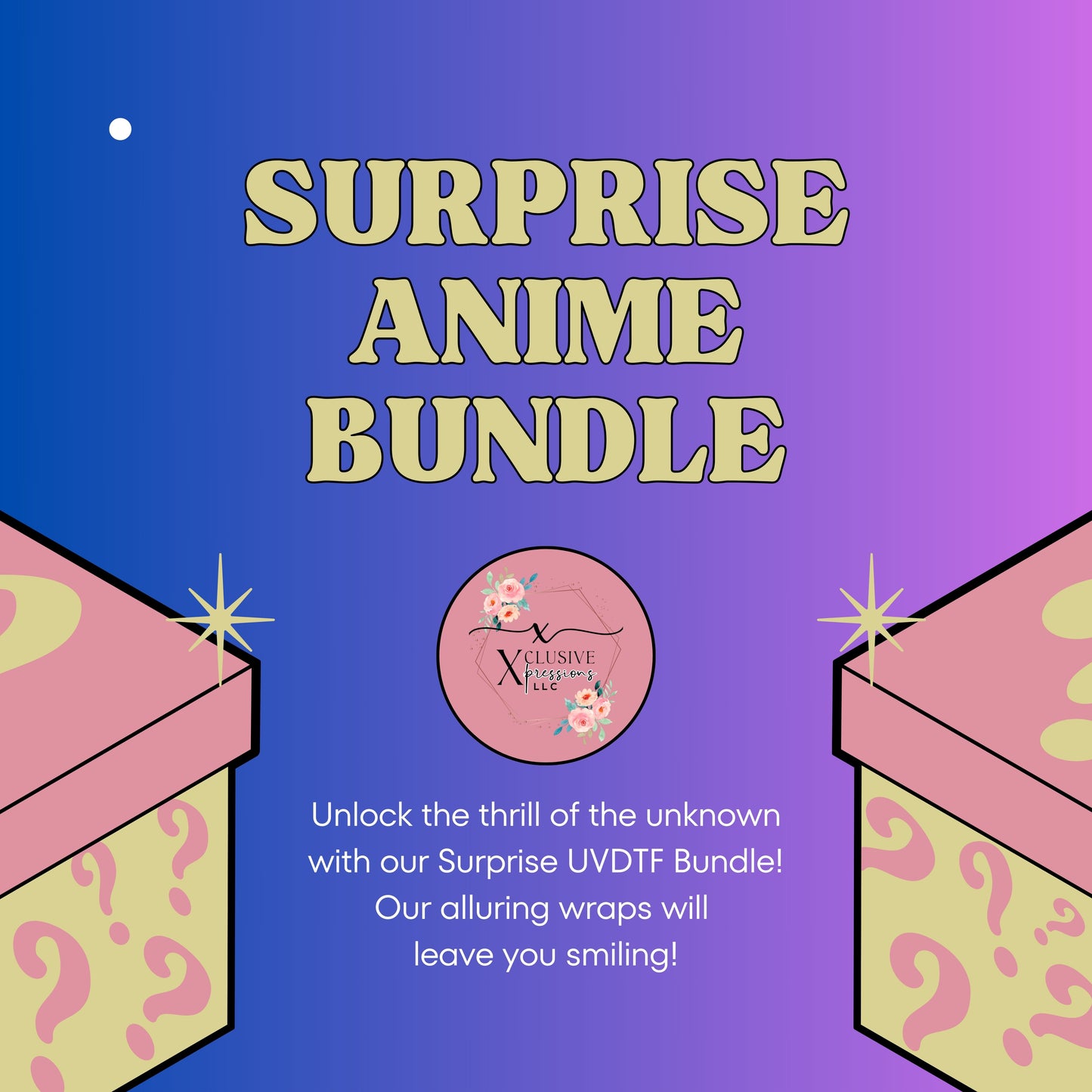 Anime Surprise Bundle, Qty 10 UVDTF