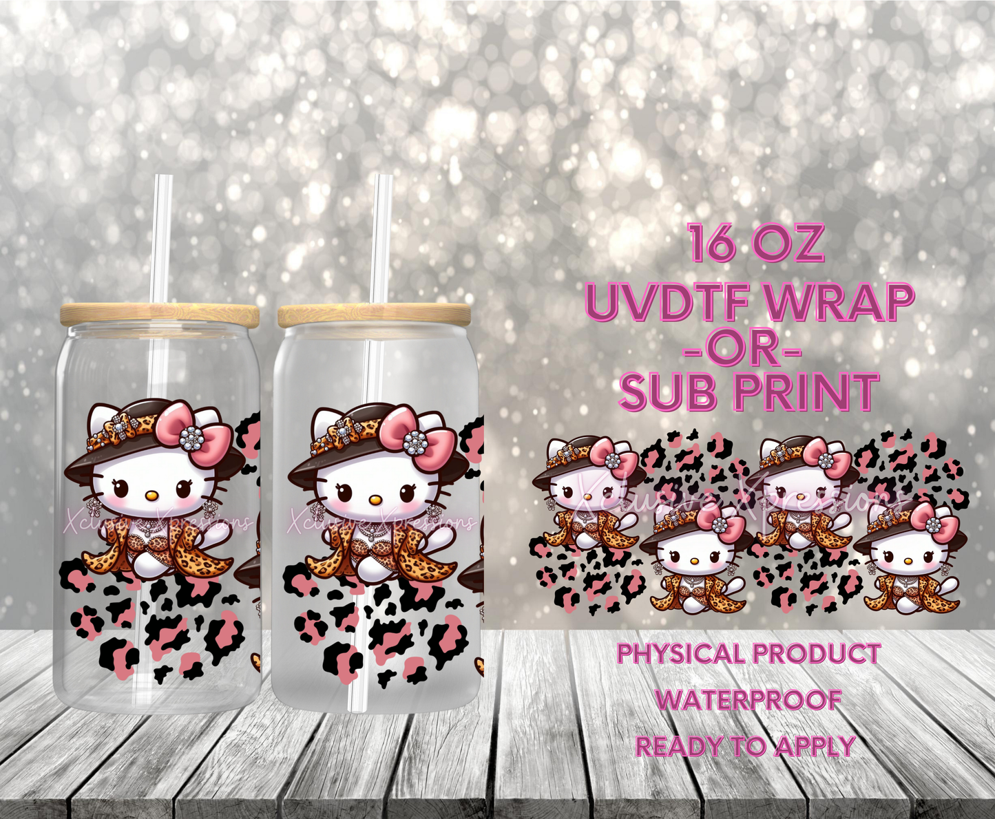 #602 HK Leopard, 16 oz UVDTF P2O