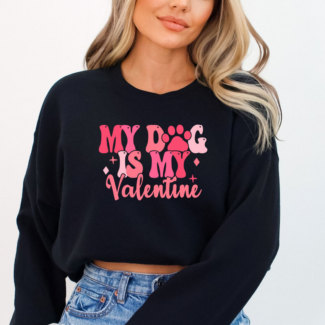 My Dog is My Valentine, RTS Glitter Screenprint