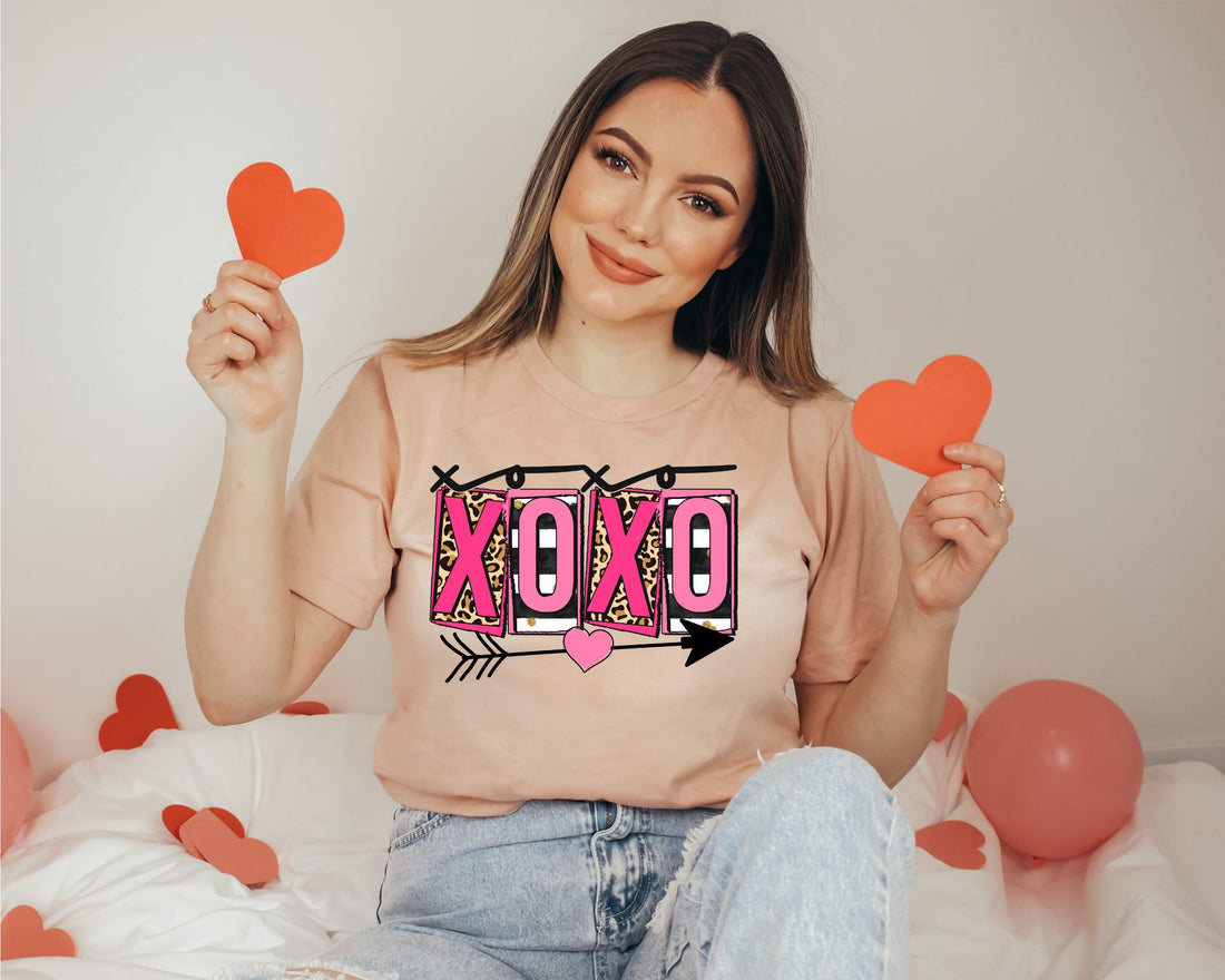 XoXo With Arrow, RTS Glitter Screenprint