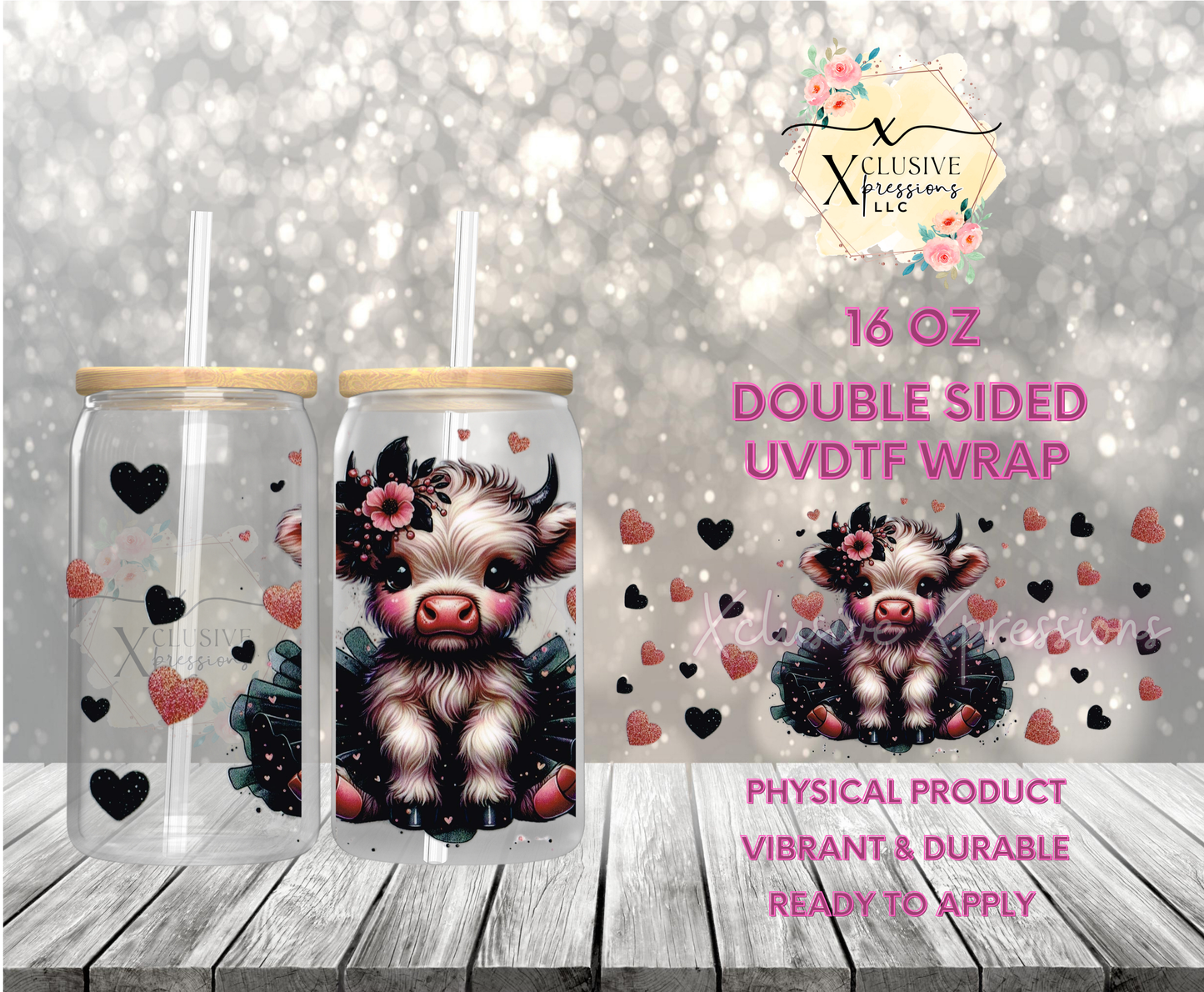 #899 Cow Girl, Double-Sided 16 oz UVDTF