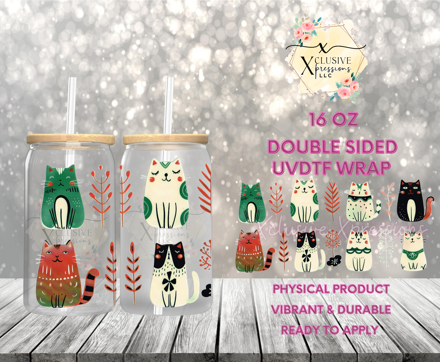 #903 Cats, Double-Sided 16 oz UVDTF