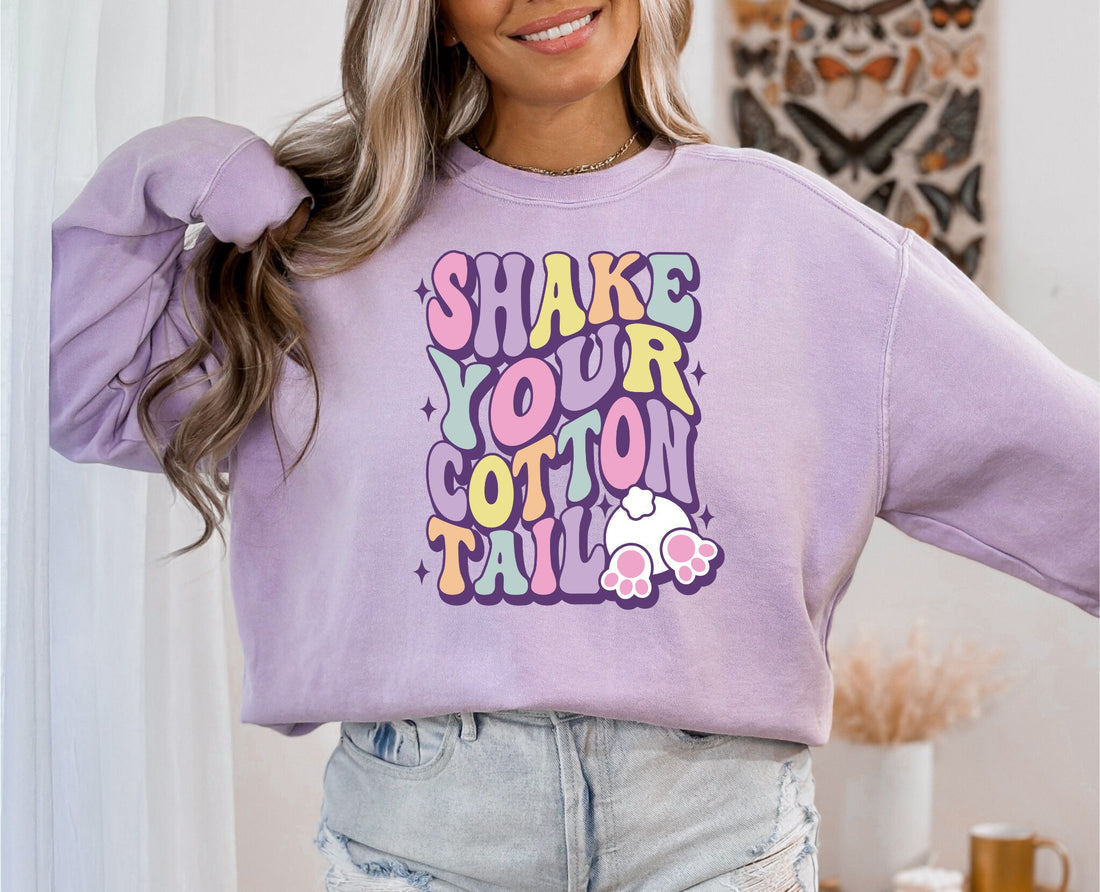 Easter Bunny Cottontail, Glitter DTF Screenprint