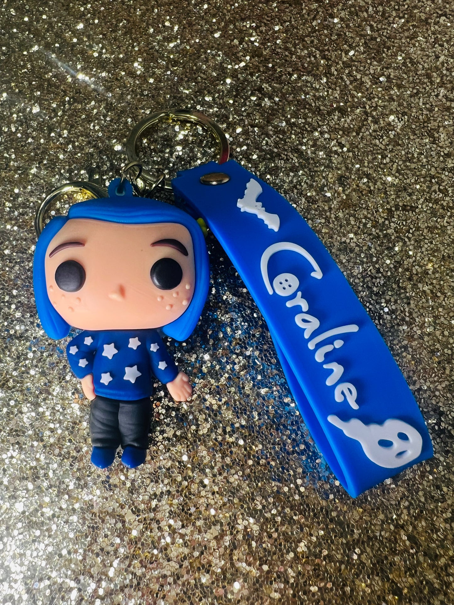 Caroline Blue Sweater Keychain
