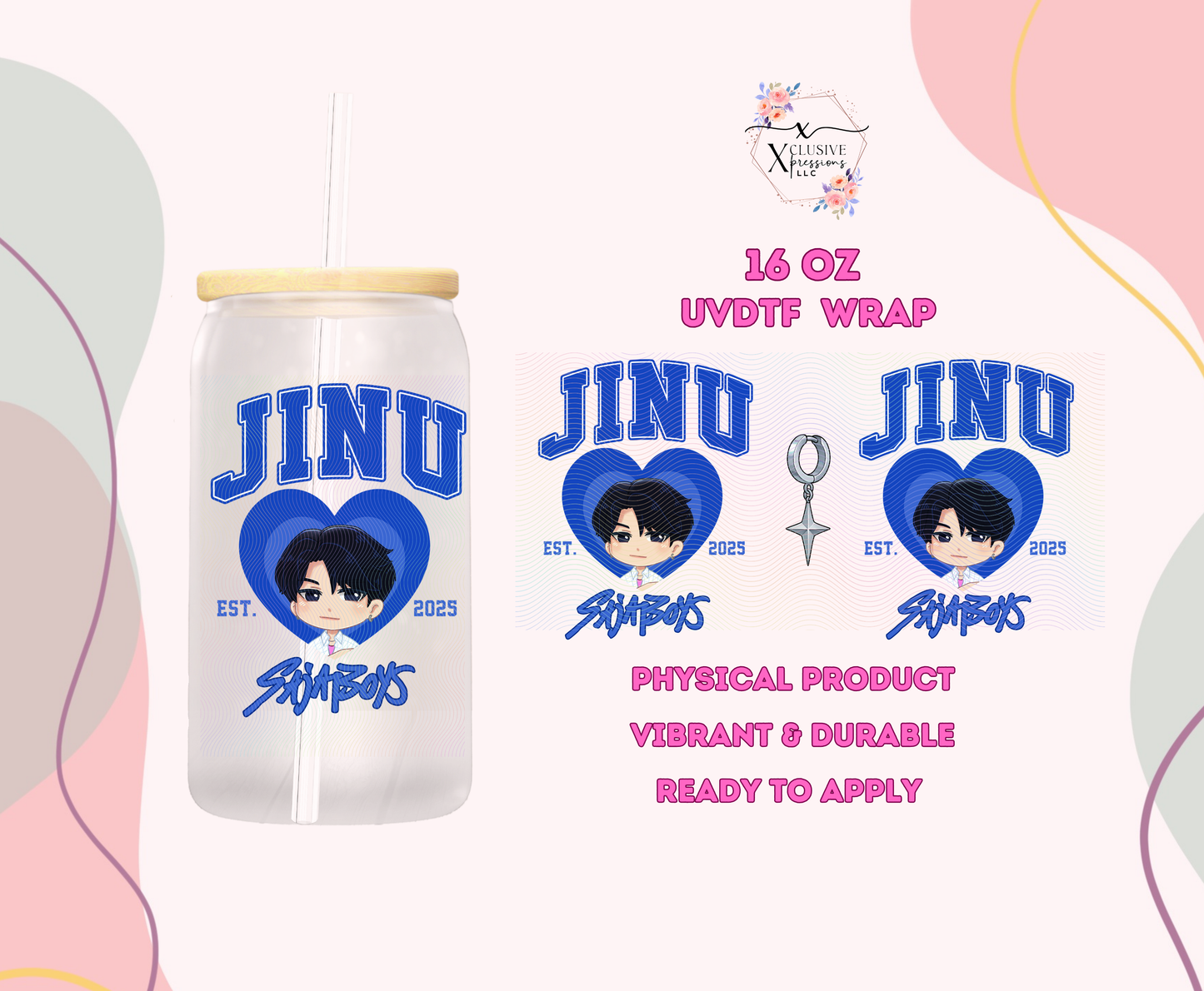 #1199 Hunters Single Boys KPop, 16 oz UVDTF P2O