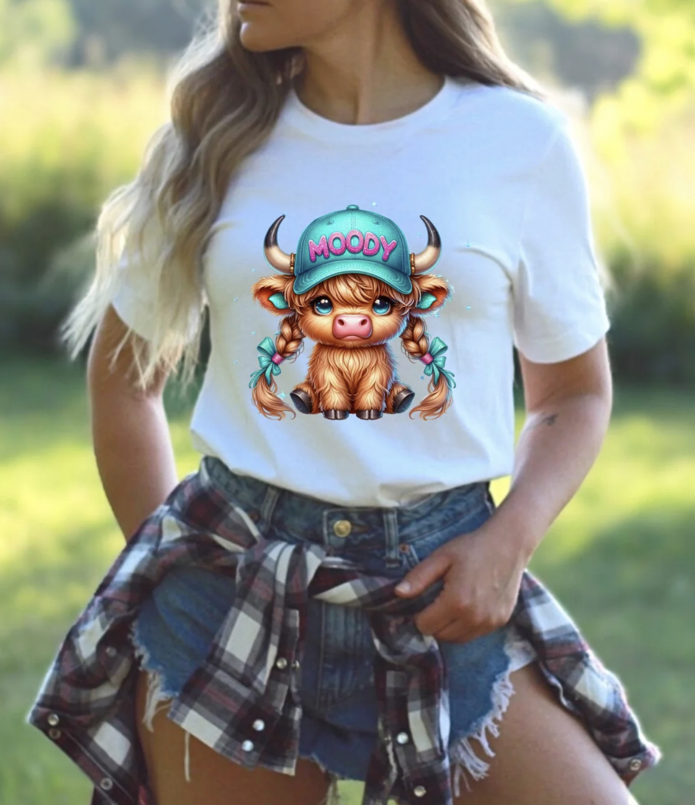 Moody Highland Cow, Glitter Screenprint