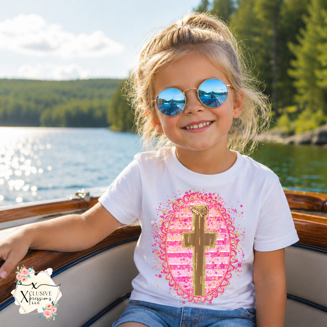 Pink Cross, Kids DTF P20