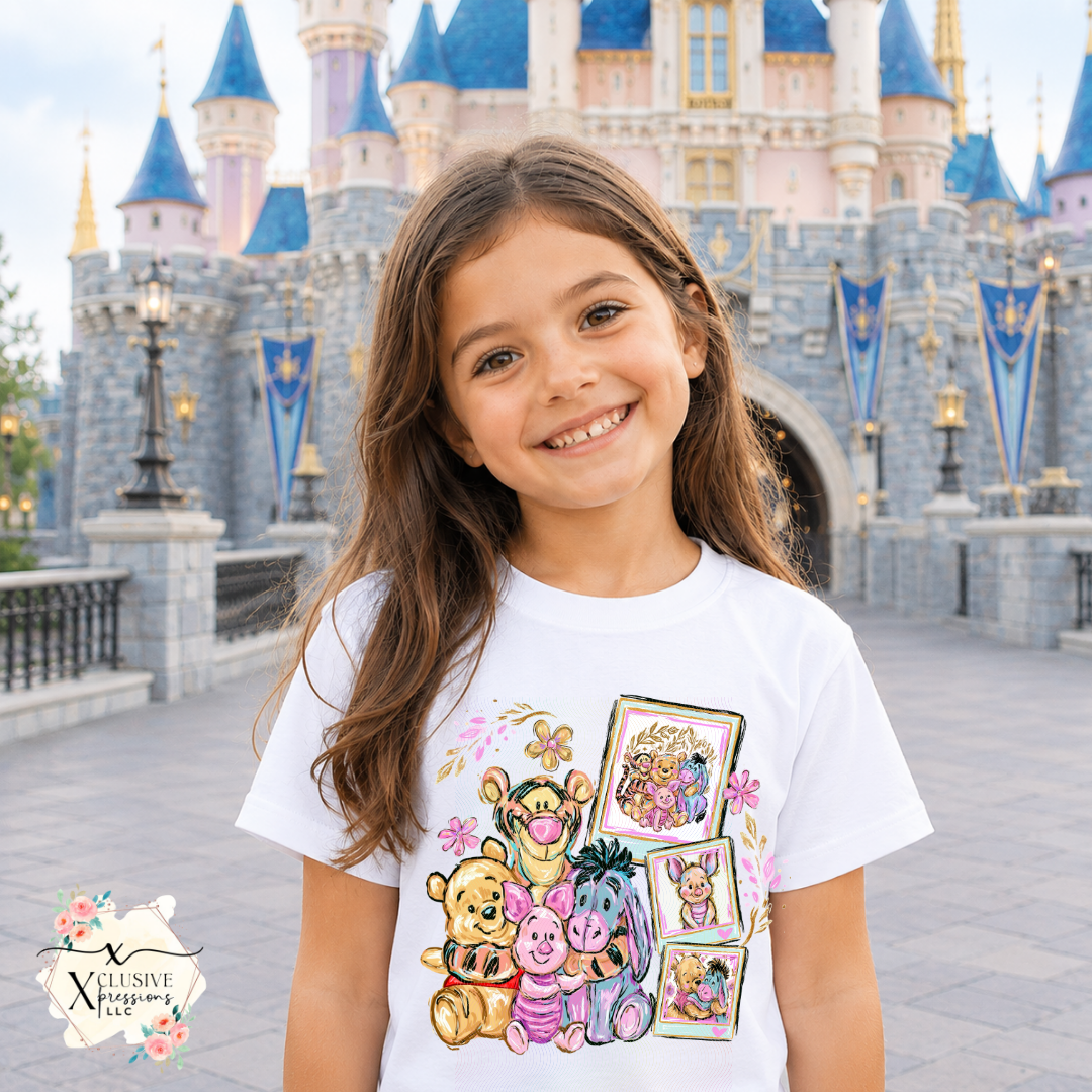 Bear Floral Friends, Kids DTF P20
