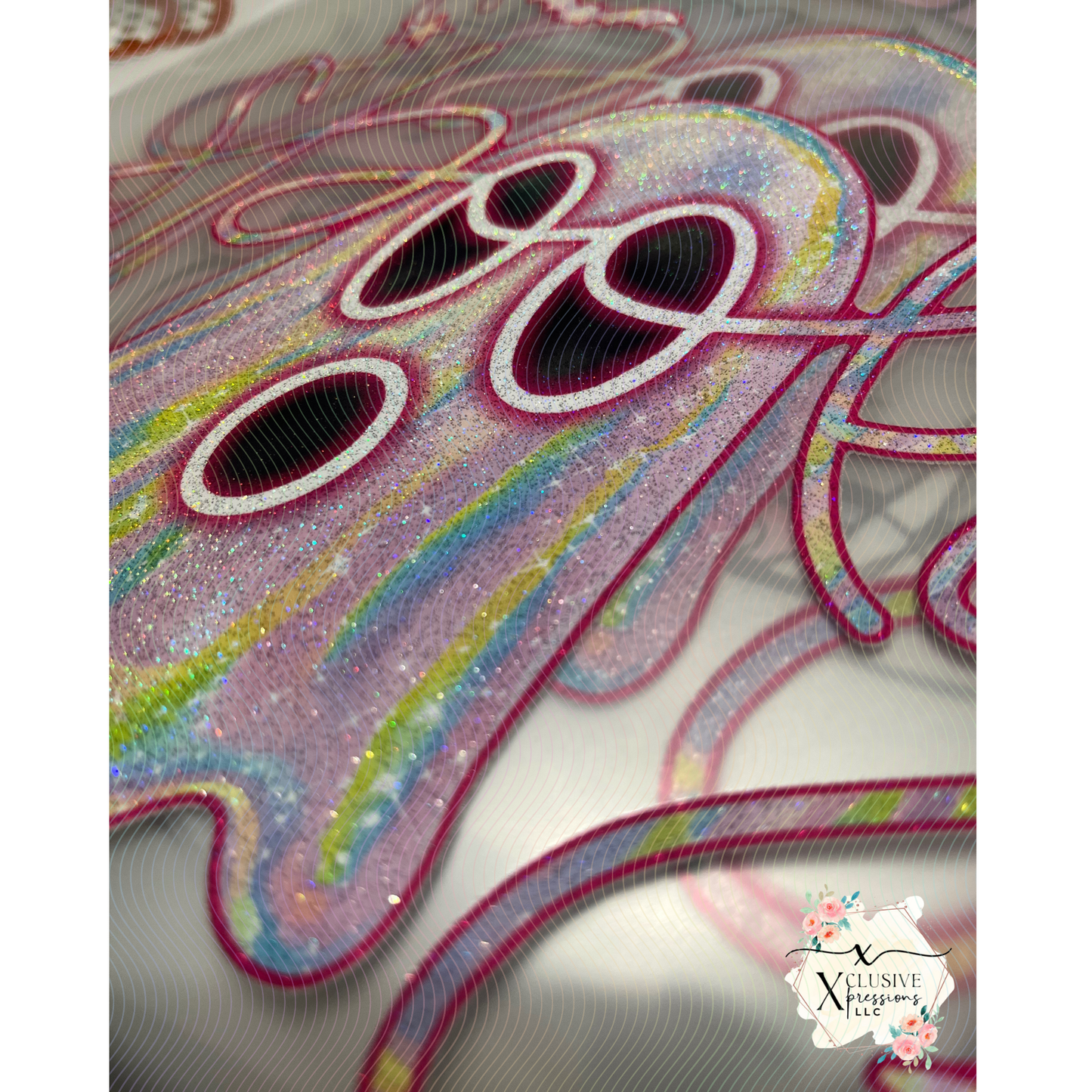 Spooky Ghost, Glitter DTF Screenprint