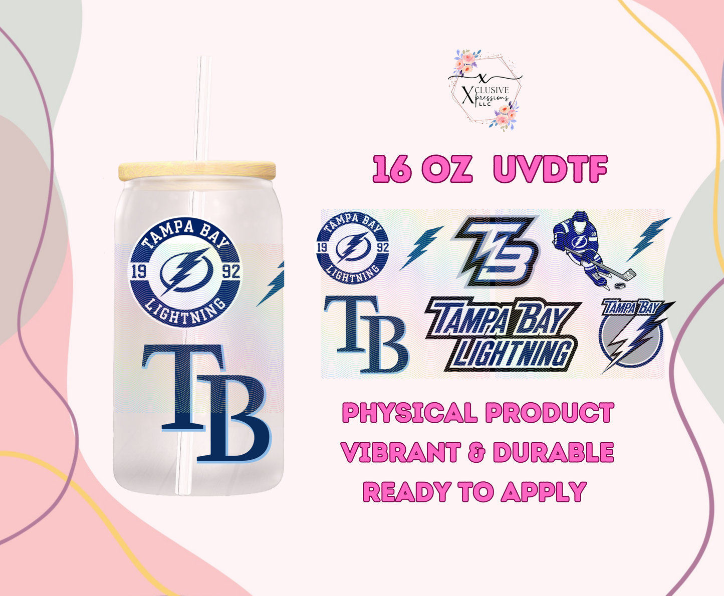 #1242 TB Lightning Hockey, UVDTF P2O