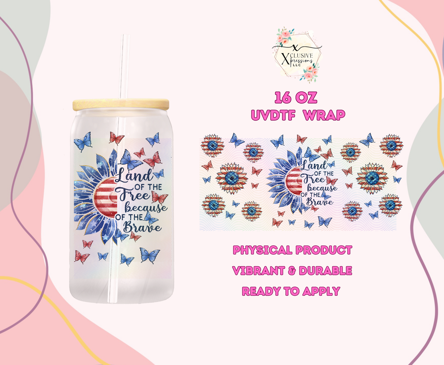 #1136 USA Sunflower, 16 oz P20 POD