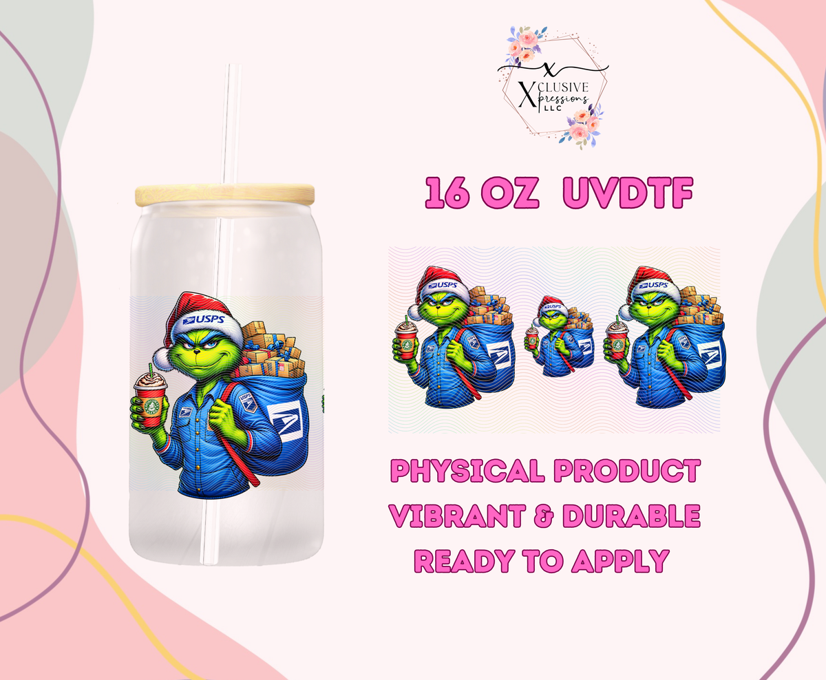 #1262 USPS Green Guy, UVDTF P2O
