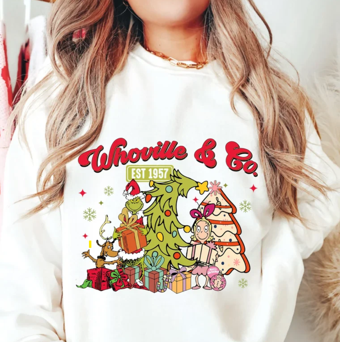 Green Guy Xmas Whoville, Glitter Screenprint