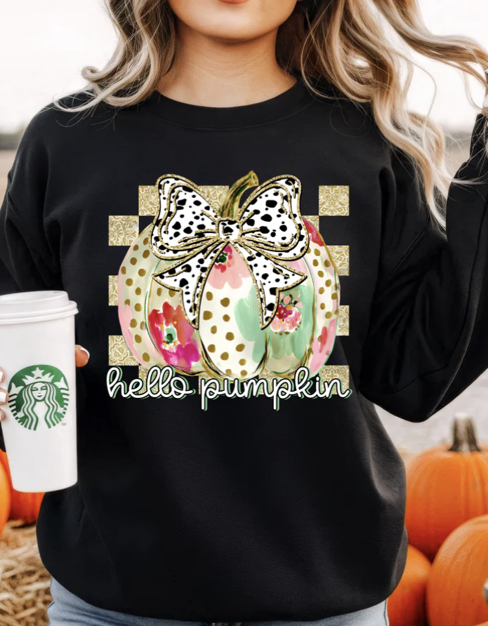 Hello Pumpkin, Glitter Screenprint