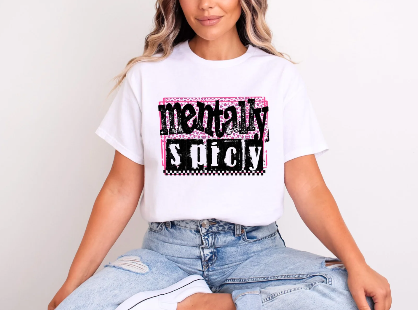 Mentally Spicy, Glitter Screenprint