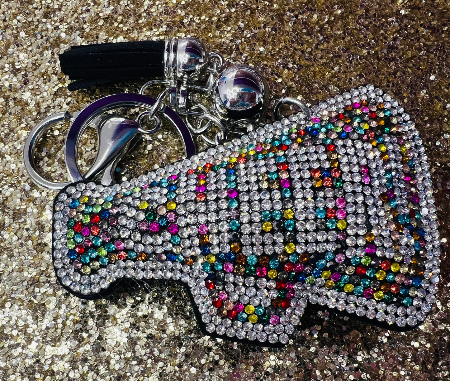 Cheer Rhinestone Keychains