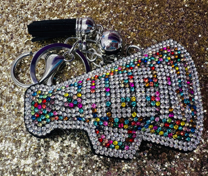 Cheer Rhinestone Keychains