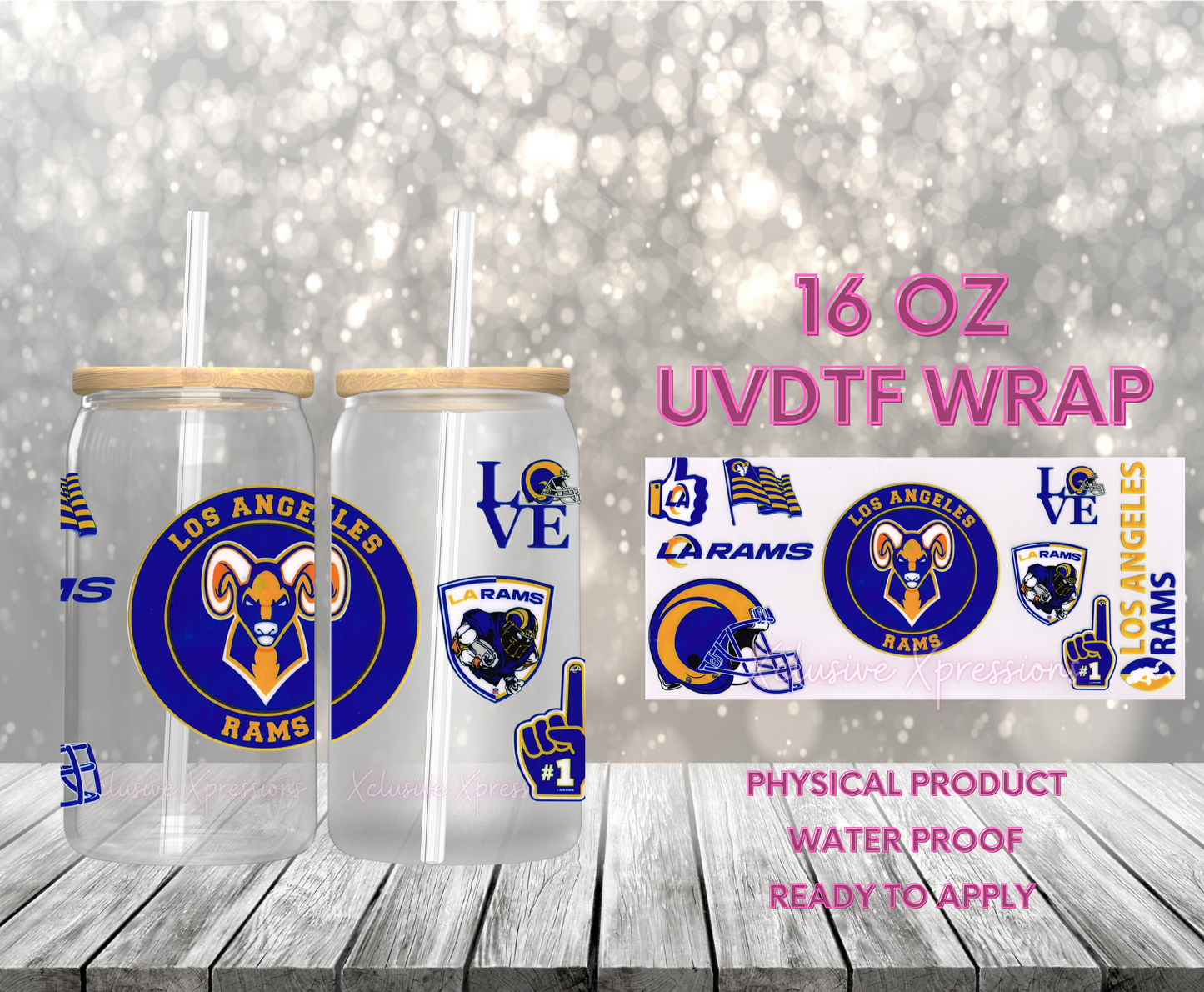#552 LA Rams, 16 oz UVDTF