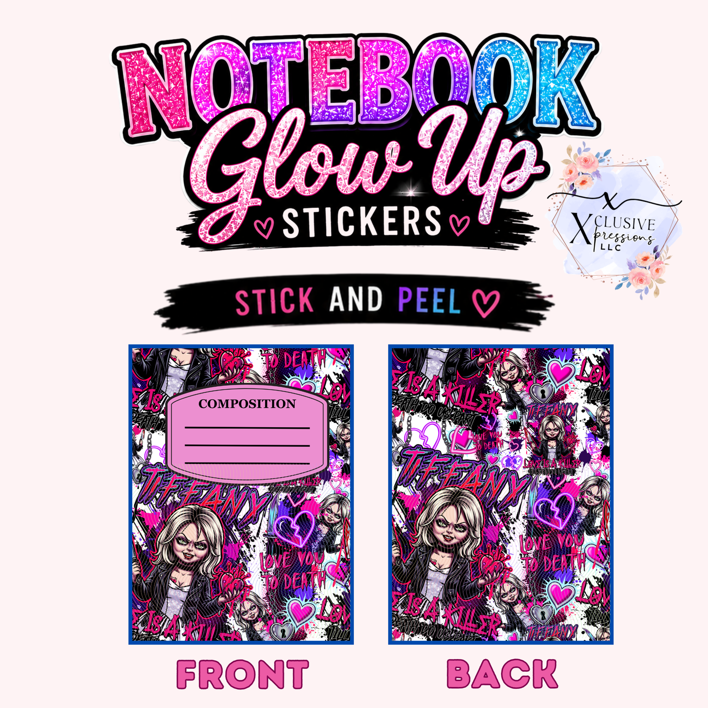 Tiffany Horror, Notebook Glow Up™ Stickers