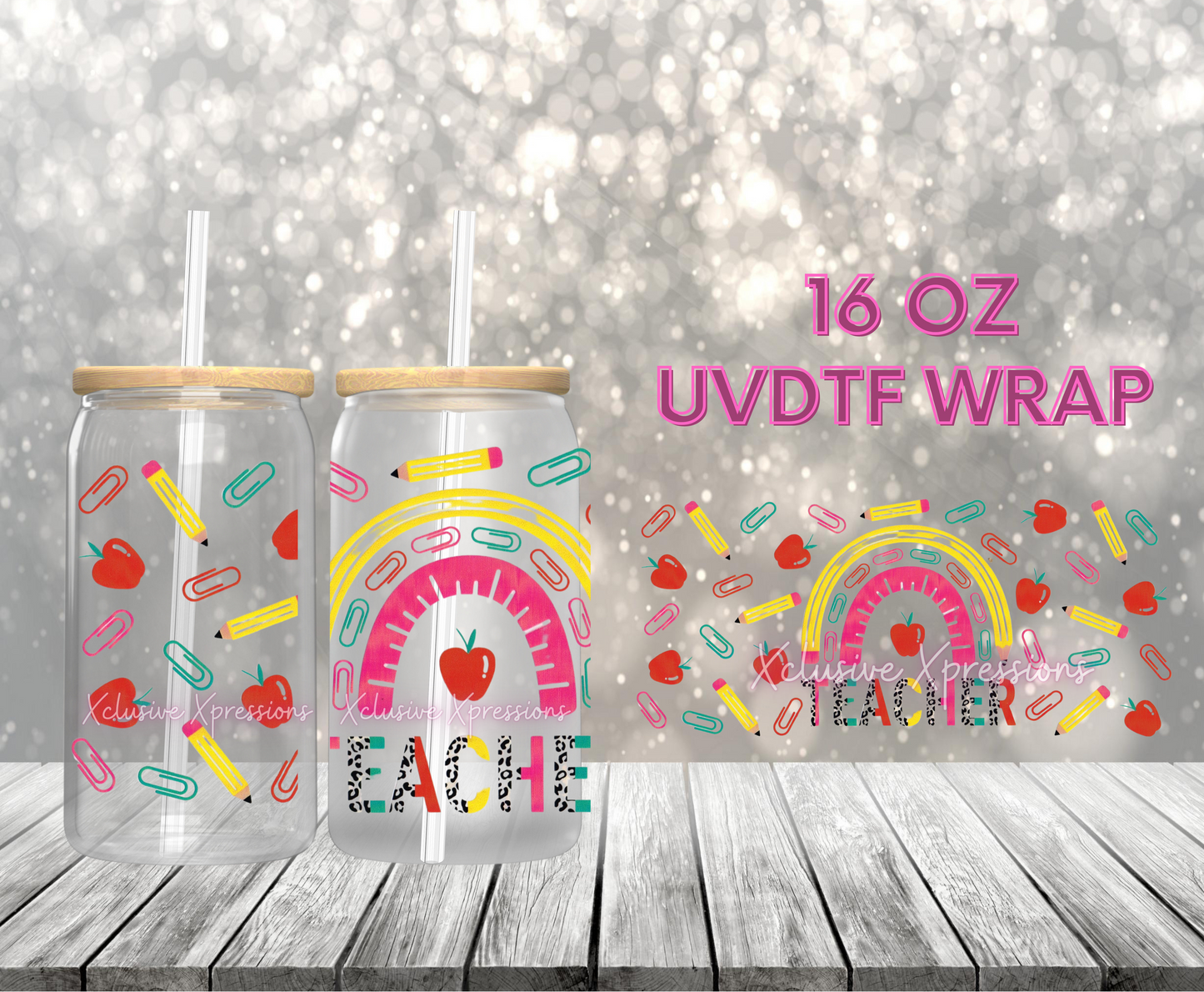 #451 Teacher Apple, 16 oz UVDTF