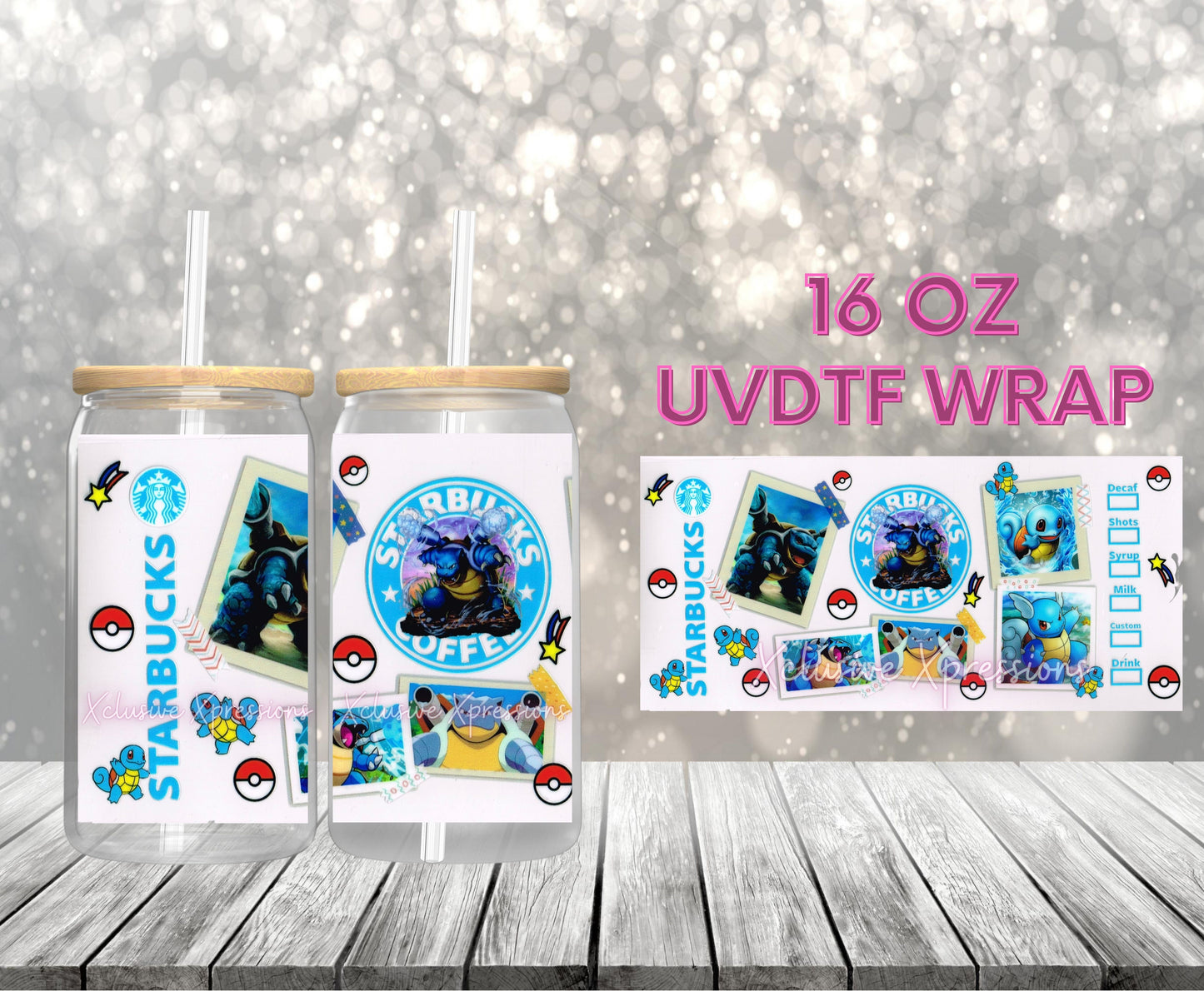 #479 Poke Blue Dragon, 16 oz UVDTF