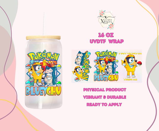 #1085 Poke Blue Dog, 16 oz P2O POD