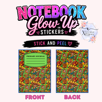 Crash, Notebook Glow Up™ Stickers