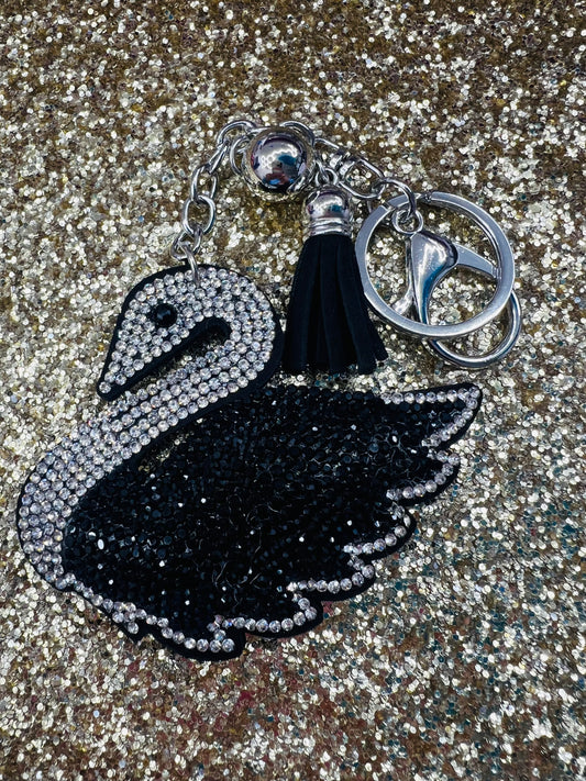 Swam Rhinestone Keychain